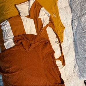 Banana Republic and other brands Short Sleeve Tops in Rust, Mustard & Cream